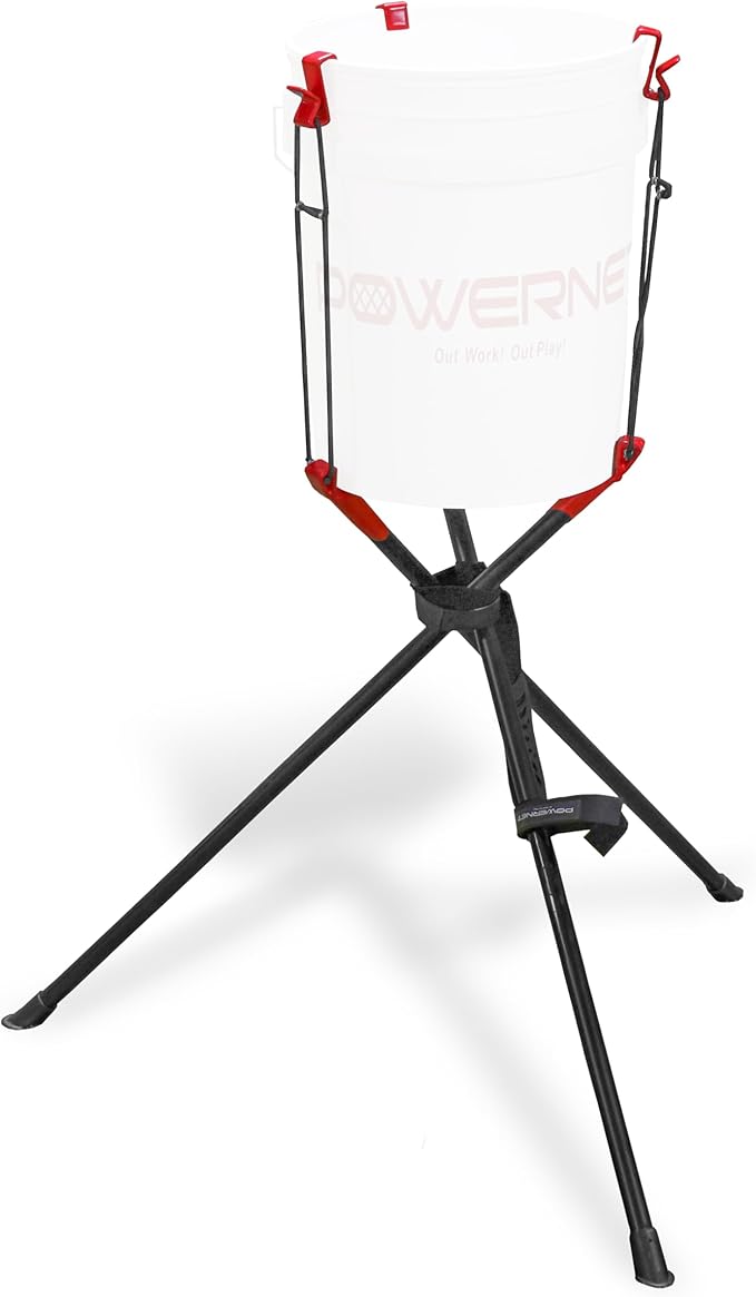 PowerNet Baseball Softball Portable Ball Caddy, Holds Bucket of Baseballs, Softballs, Tennis Balls, Use During Batting Practice Training and Drills
