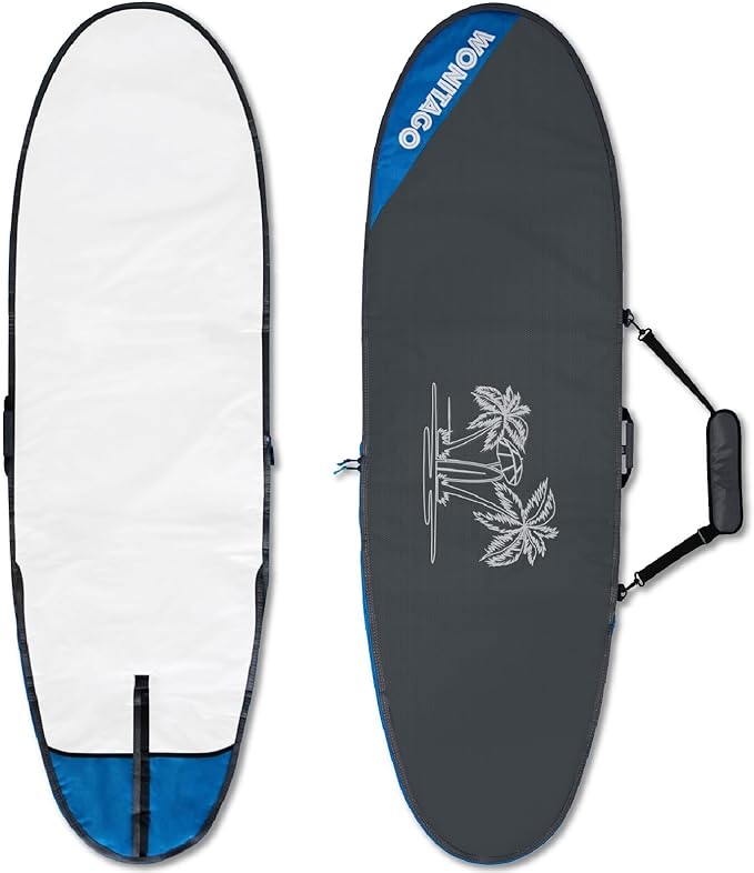 Surfboard Bag Zippered Day Bag with Shoulder Strap, Surfboard Carrying Bags for Storage and Transport, Size 7'0, 7'6, 8'0, 8'6, 9'2, 9'6, 10'0