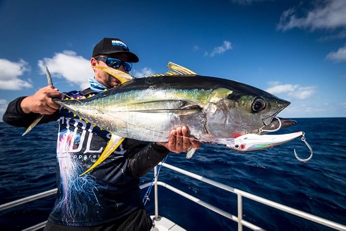 Nomad Design DTX Minnow with Patented Autotune System - Distressed Baitfish Swimming Action, BKK Diablo