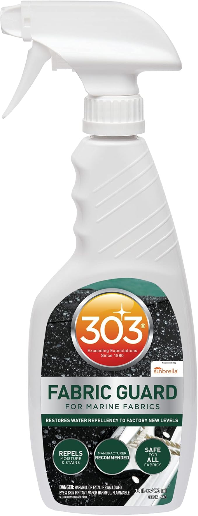 Restores water and stain resistance on boat covers, canvas, and marine fabrics. | boating-cleaners