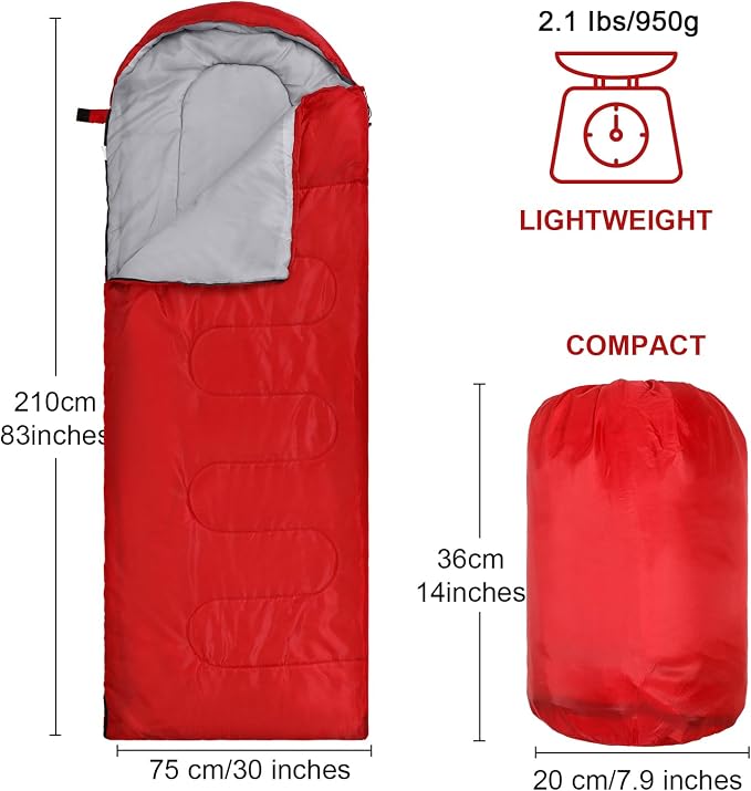 Macarrie 10 Pcs Bulk Sleeping Bags for Adults 0 Degree Waterproof Emergency Sleeping Bags with Compression Sack for Camping Hiking Backpacking Outdoor Activities