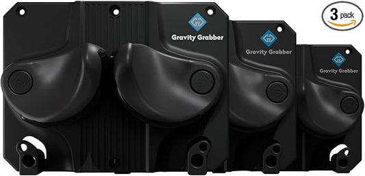Gravity Grabber Ultimate Ski & Snowboard Wall Storage Rack - Fits any Ski or Snowboard - Save Your Rocker, Tips and Tails - Damage-free - 3x - Black
