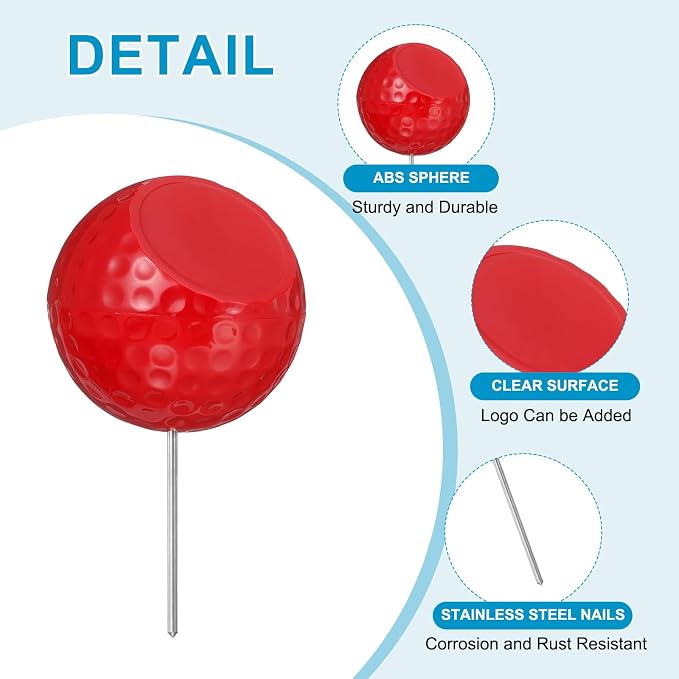 Golf Tee Markers, Plastic Position Ball Markers, Golf Ball Marker-Fitting for (Driving Range Boundary Markings/Area Markings)