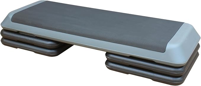 Aerobic Step Platform 30" × 14" Height Adjustable Workout Step for Fitness Strength Training with Risers Exercise Platform for Home Gym