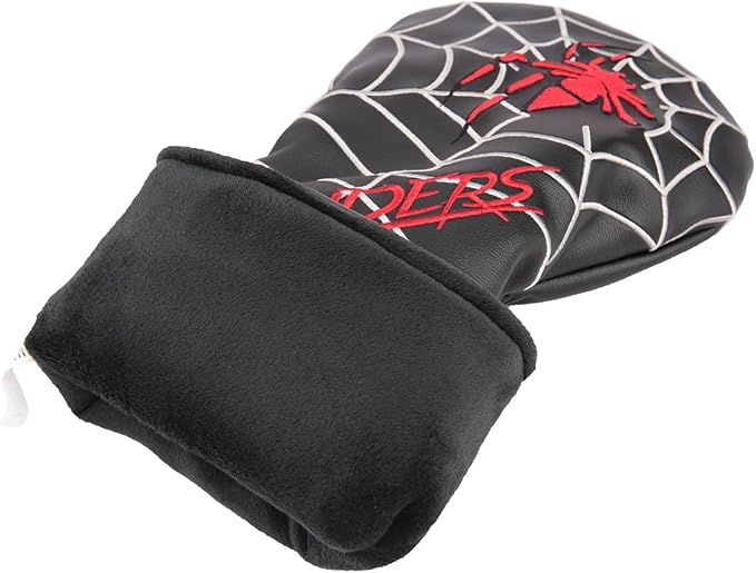 Spider Embroidery Black Golf Club Driver/Fairway Wood/Hybrid/Iron Head Cover