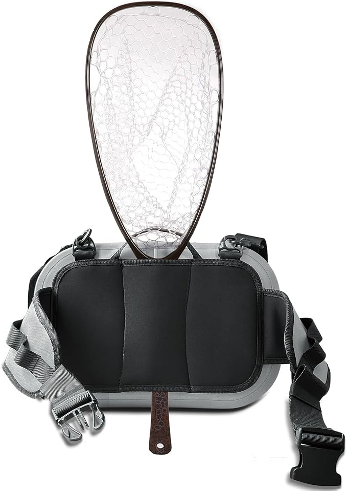 Waterproof Submersible Fanny Pack,Large Fly Fishing Waist Pack 8.9L Submersible lumbar pack with Airtight Zipper,Grey