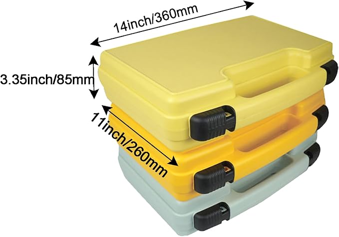 Aventik Streamer Fly Boxes Click Lock Large Streamer Flies Foam Storage Fishing Box Tackle Box Boating Fishing Boxes 14X11X3.35inch/10.43X8.27X3.15inch (SF2 Cyan Blue B+B Foams-14X11X3.35inch)