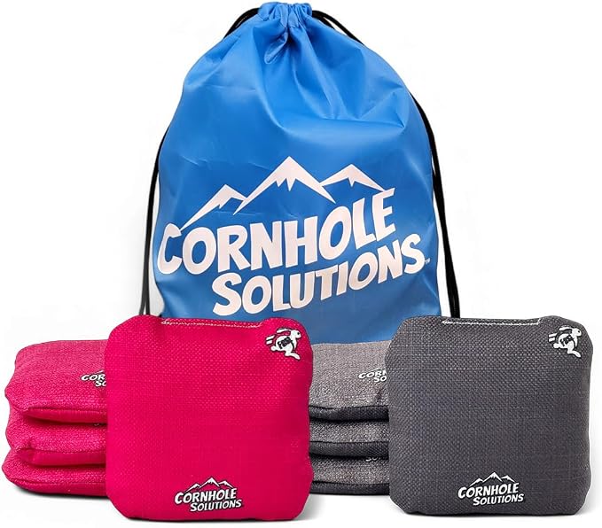Cornhole Solutions Cornhole Bags Set of 8 – Regulation Pro Style 6x6 – Resin Filled + Tote Bag