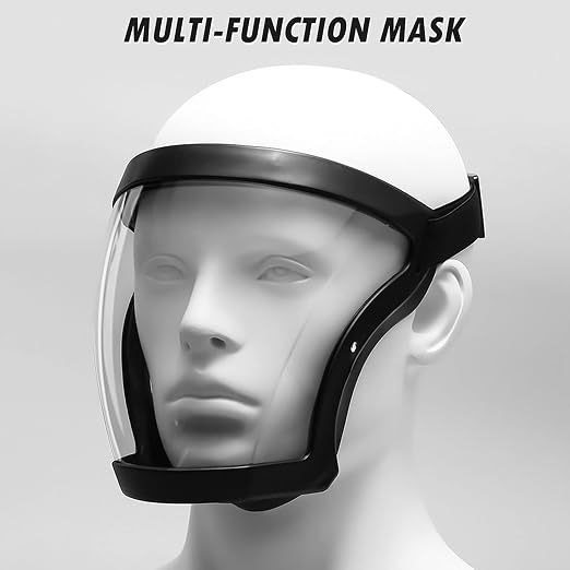 Anti-Fog Full Face Active shields Protection Visible Expression Transparent Breathable Comfortable Adults Reusable(Red, 2PCS), Jzy-0010