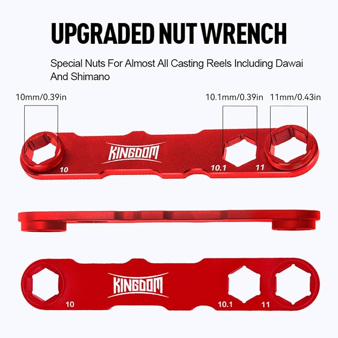 Kingdom Tools for Reel Maintenance 10pcs Bearing Tool for Spinning Reel Repair Kit for Baitcasting Reel Lightweight Use Tools