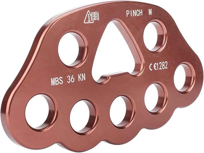 Uxsiya 36KN 8 Holes Outdoor Rigging Plate Rock Climbing Multi Anchor Point Connector Gear for Secure Climbing Adventures
