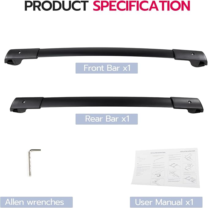 165lbs Roof Rack Cross Bars Compatible with Subaru Forester 2014-2026 Aluminum Crossbars Rooftop Cargo Bars Kayak Bike Luggage Snowboard Carrier