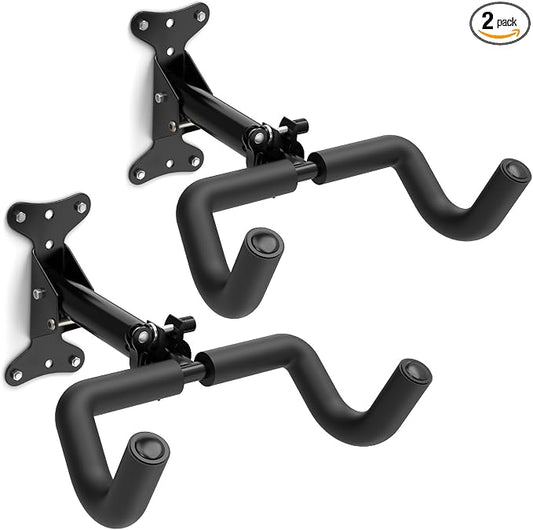 Housolution Bike Wall Mount - [2 Pack] EVA Foam Padded up to 48.5 lbs, Carbon Steel, Valve Mechanism, Heavy-Duty Adjustable Bike Wall Hanger for Road, Mountain and Hybrid Bikes, Garage & Apartment