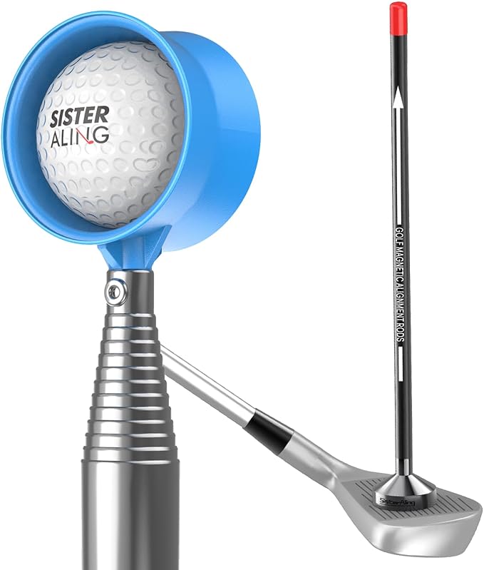 Water Telescopic Golf Ball Retriever and Golf Magnetic Alignment Rods