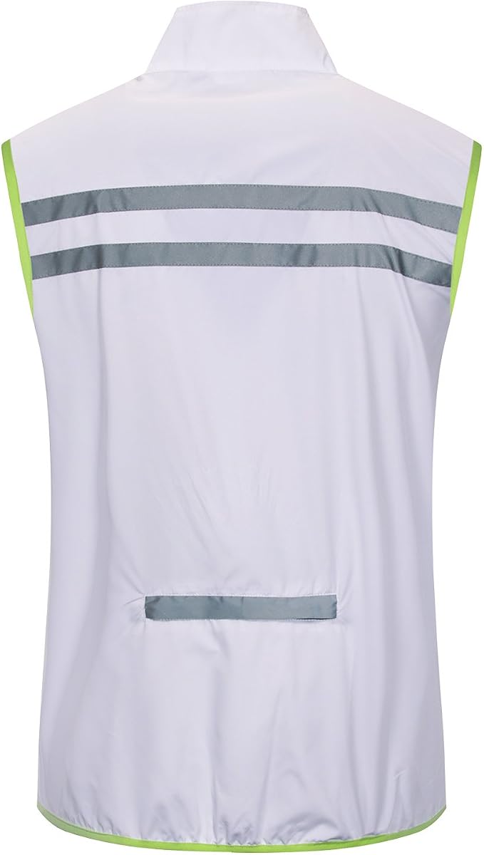 bpbtti Men's Hi-Viz Safety Running Cycling Vest Sleeveless Windbreaker vests- Windproof and Reflective