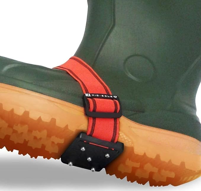 K1 Mid-Sole Ice Cleats for Men & Women - Rotatable Traction Aids For Winter Snow - Hi Vis - Original
