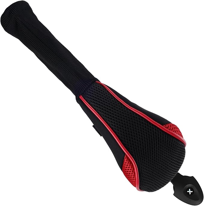 Andux 4 Pack Long Neck Golf Hybrid Club Head Covers Dial No. Tag CTMT-01 | Mesh Breathable material | all the Same Size | Coloured Piping | Pull-On Closure