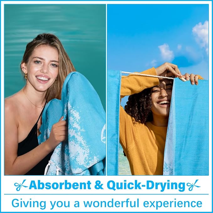 Vikumond Oversized Turkish Beach Towel Blanket XXL Cotton Sandproof Towels Boho Woven Extra Large Big Sand Free Giant Throw Blankets Huge Quilt XL Picnic Camping Necessities Cloud for Adult Gifts