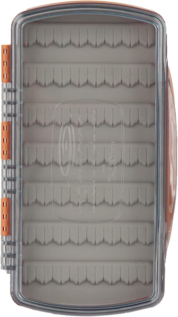 Tacky Pescador Fly Box- Medium- Clear- Burnt Orange