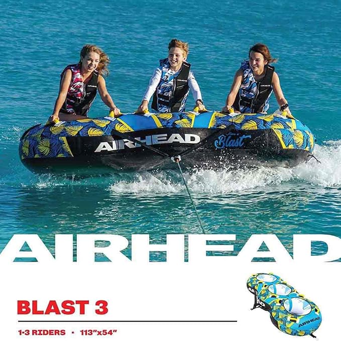AIRHEAD Blast Towable Tube for Boating with 1-4 Rider Options