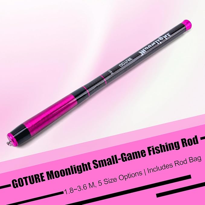 Goture Telescopic Tenkara Fishing RodPortable Hand Fishing Poles 12-24Ft | Reinforced ultralight blank resists cracking on hard runs; ideal all-round length for stream, pond & lake bank fishing
