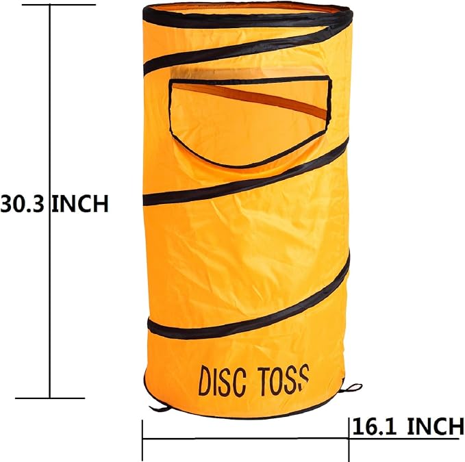 Win SPORTS Folding Disc Toss Game Set - Flying Disc Toss Dunk Game Set - Includes 2 Disc Targets with Bean Bag & 2 Flying Discs & Carrying Case - Great for Backyard,BBQs,Tailgating