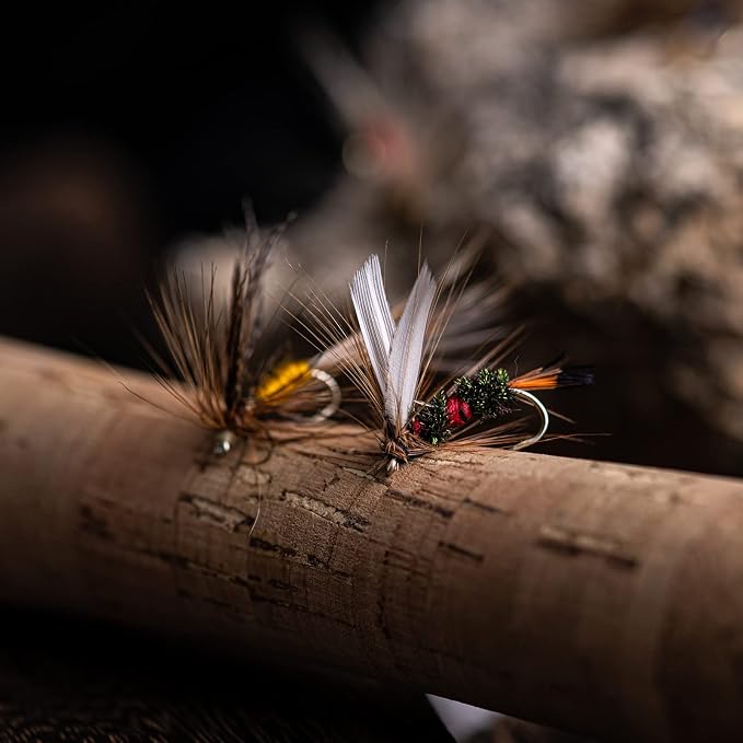 Goture Fly Fishing Flies Kit,25pcs/30pcs/100pcs Fly Fishing Lures,Dry Flies Wet Flies Streamers Nymphs Flies, Fly Fishing Assortment Kit for Bass Trout Salmon Fishing