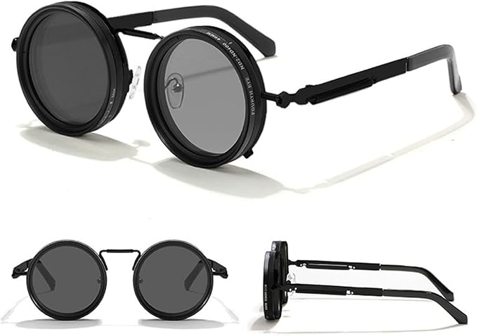 willochra 1-9 Adjustable Sunglasses Moonglass-Nd Filter Lenses Adjustable Tint Rounded Polarized Eyewear for Men