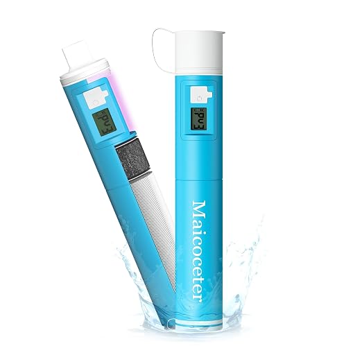 Water Filter Straw with LED Filtration Progress Display, 0.1 Micron Portable Purifier for Hiking, Camping, Backpacking & Emergency Survival, Real-Time Indicator Removes Contaminants