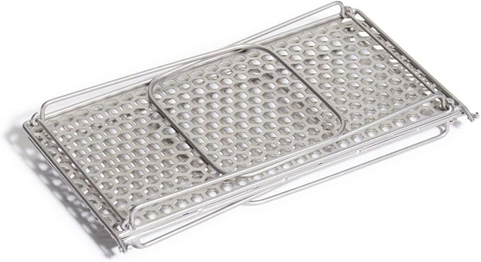 Vargo Titanium Bifold Foldable Campfire Grill - Portable Titanium Grill Surface with Legs - 60+ Square Inch Cooking Surface for Backpackers and Campers
