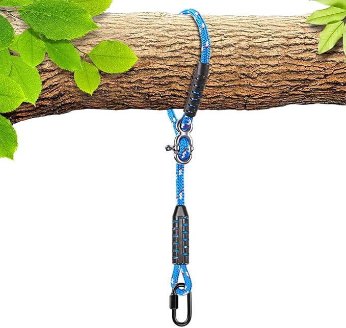 SELEWARE Tree Swing Rope Hammock Tree Straps Hanging Kit, Adjustable Rope Fast & Easy to Hang Hammock Chair Swing for Indoor Outdoor Tree Branch Camping Playground Accessories (Blue, 3ft, 1 Pack)