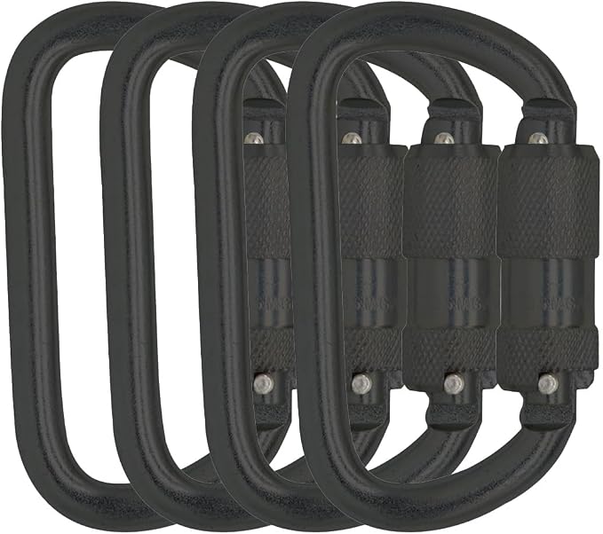 Heavy Duty Auto Locking Carabiner 30KN(6500LBS) UIAA Certified Climbing Carabiners Clips for Rock Climbing, Camping, Rappelling, Hunting, Rescue Equipment