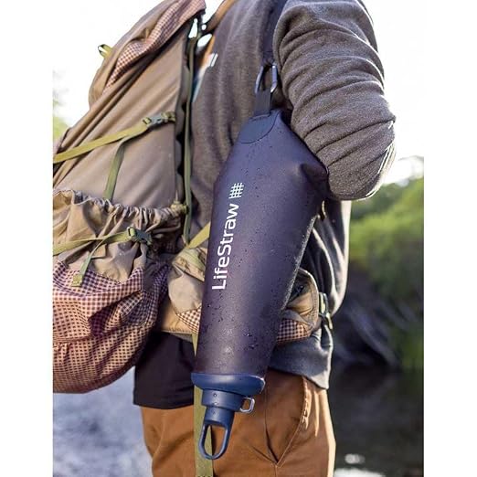 LifeStraw Peak Series — Compact Gravity Water Filter System - 3L for Backpacking, Group Camping, Hiking and Travel, Mountain Blue