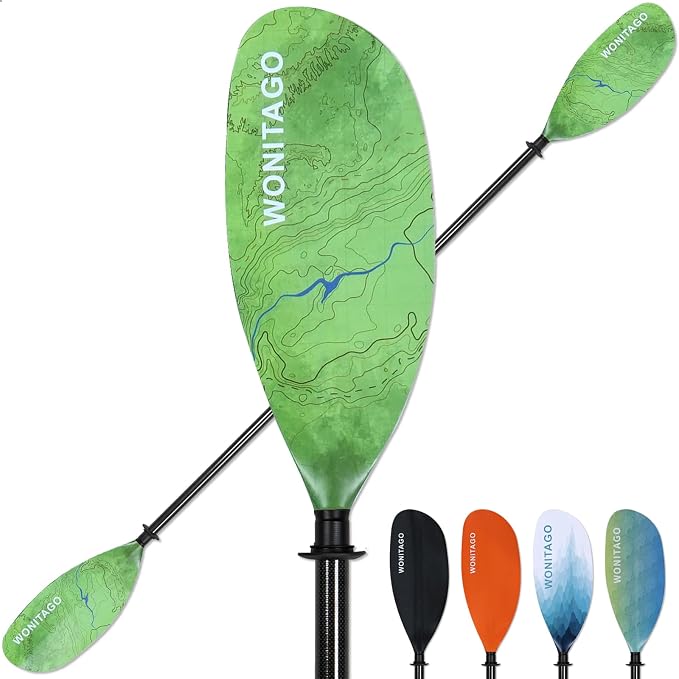 Kayak Paddle Carbon Fiber Shaft and Reinforced Nylon Blade, Adjustable Kayaking Oars, 3 Piece, 230-250 cm/90-98 Inches,210-230 cm/82-90 inches