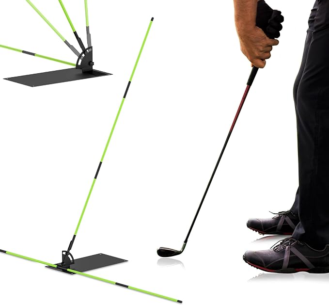 Golf Alignment Sticks - Golf Sticks Alignment Holder Plate, Golf Alignment Rods Aid for Aiming, Putting, Full Swing Trainer, Posture Corrector Golf Training aid