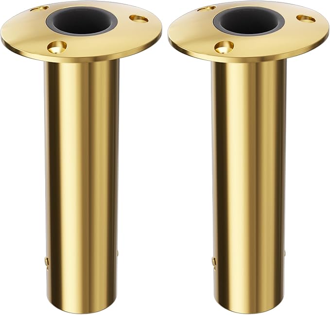Fishing Rod Holder 2 Pack, 316 Stainless Steel 15/30/90 Degree Rod Holders for Fishing Boat, Flush Mount with Cap, Heavy Duty