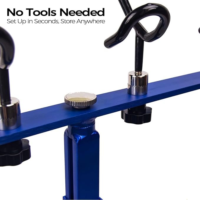 Aluminum Spider Rigging Rod Holder for Boat - 4 Pole Crappie Fishing Rack, Heavy Duty 6063-T5 Marine Grade Aluminum, 16.5"-30.5" Adjustable Height Square Tube Support for Catfish & Trolling