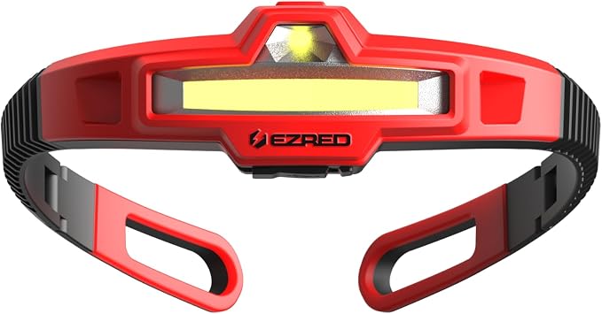 EZRED EZNP45HL 450 Lumen 2-in-1 Folding Headlight, Red