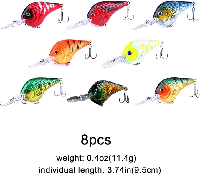 Fishing Lures Kit Minnow Popper Crank Baits Freshwater Bass Fishing Baits Set