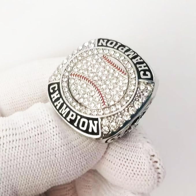 12 Pcs Baseball Championship Ring Trophy Award Gift Tournament Championship Ring Winner Tournament Team, from Size 8 to 11,