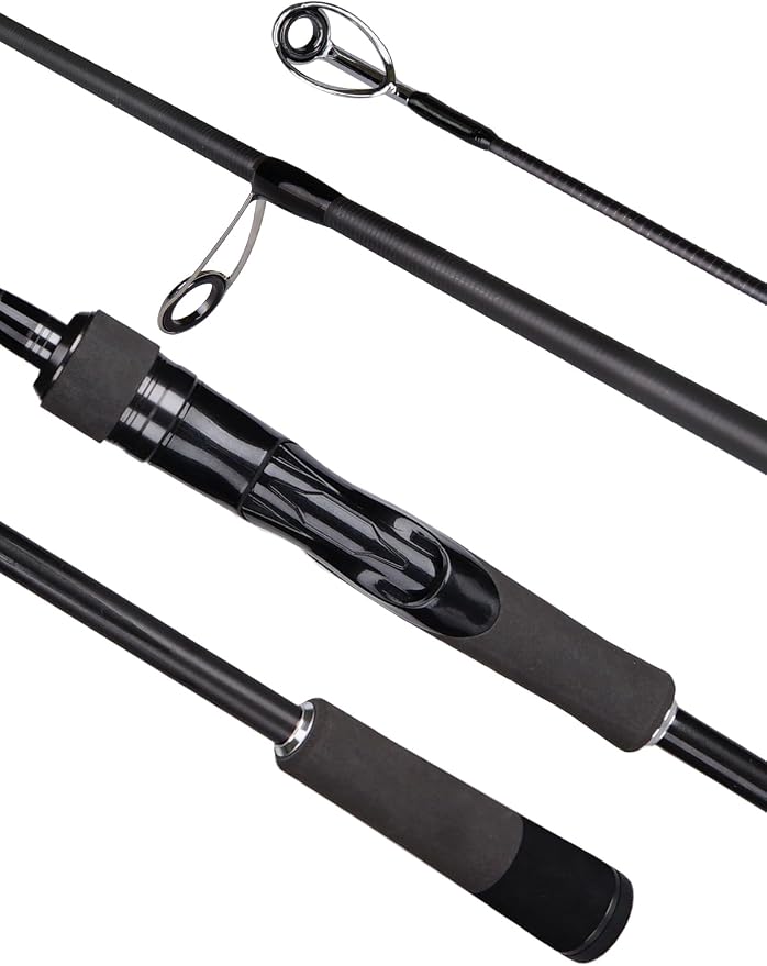 Jenseits Carbon Fiber Fishing Rod Series (6-12 Ft), Spinning & Casting Rods with Stainless Steel Ceramic Guides, Fast Action Fishing Pole for Bass, Trout, Walleye & Surf Fishing