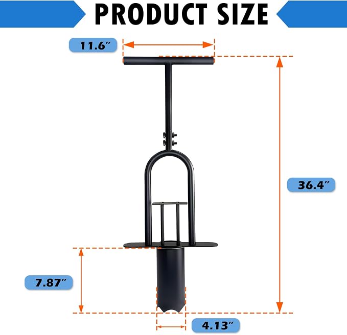 Golf Hole Cutter, 4" & 6" Golf Hole Digger Tool with Detachable Handle, Portable Metal Cup Cutter Set Professional Golf Practice Accessories for Backyard, Lawn, Putting Green & Outdoor Gardening