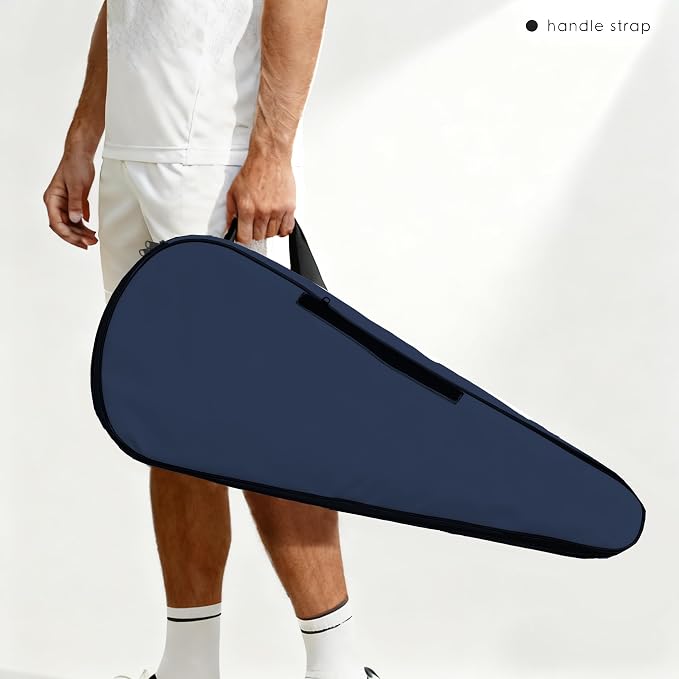 2 Rackets Tennis Racket Cover Padded Tennis Racket Bag with Handle and Adjustable Shoulder Strap