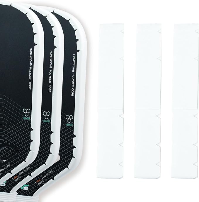 Pickleball Paddle Edge Tape - 3 Pack | 23/26mm Width Pre-Cut V Design for Paddle Head Edge Guard | Racket Edge Protection Tape, No Wrinkling