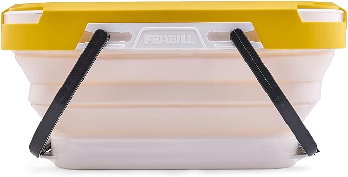 Collapsible Bait Bucket with Aerator-White/Yel