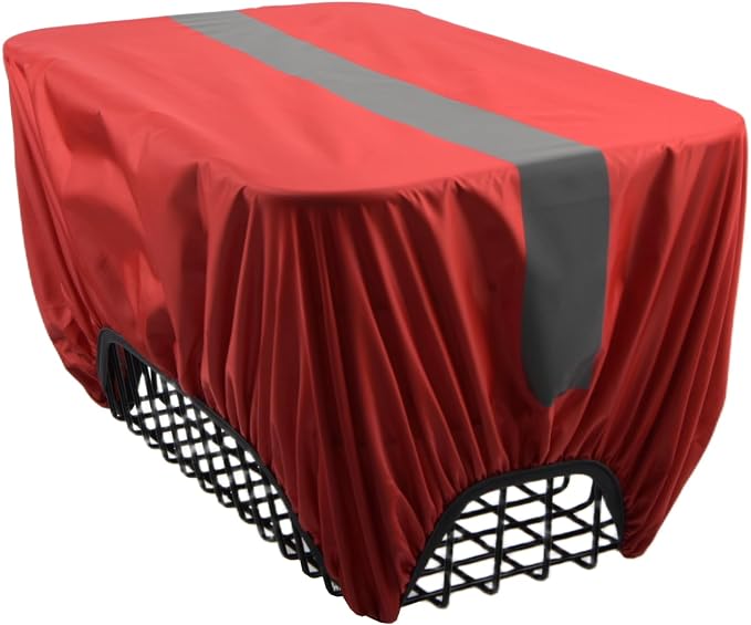 35L Bicycle Basket Cover with Reflective Strip Bicycle Rear Rack Rain Cover Red