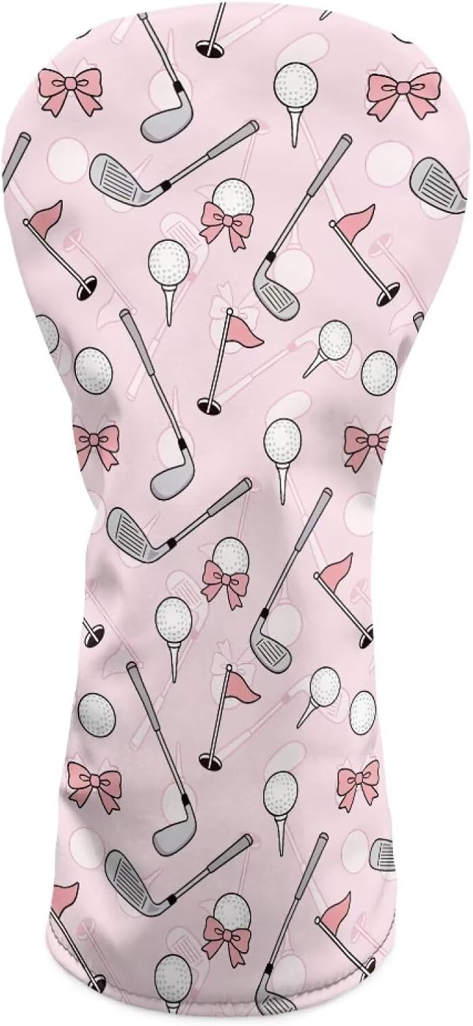 Rnyleeg Golf Club Head Covers for Women Driver Head Cover Leather Fairway Wood Headcover Hybrid Headcovers for Golf Clubs