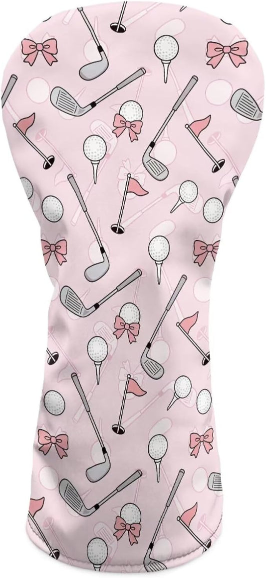 Rnyleeg Golf Club Head Covers for Women Driver Head Cover Leather Fairway Wood Headcover Hybrid Headcovers for Golf Clubs