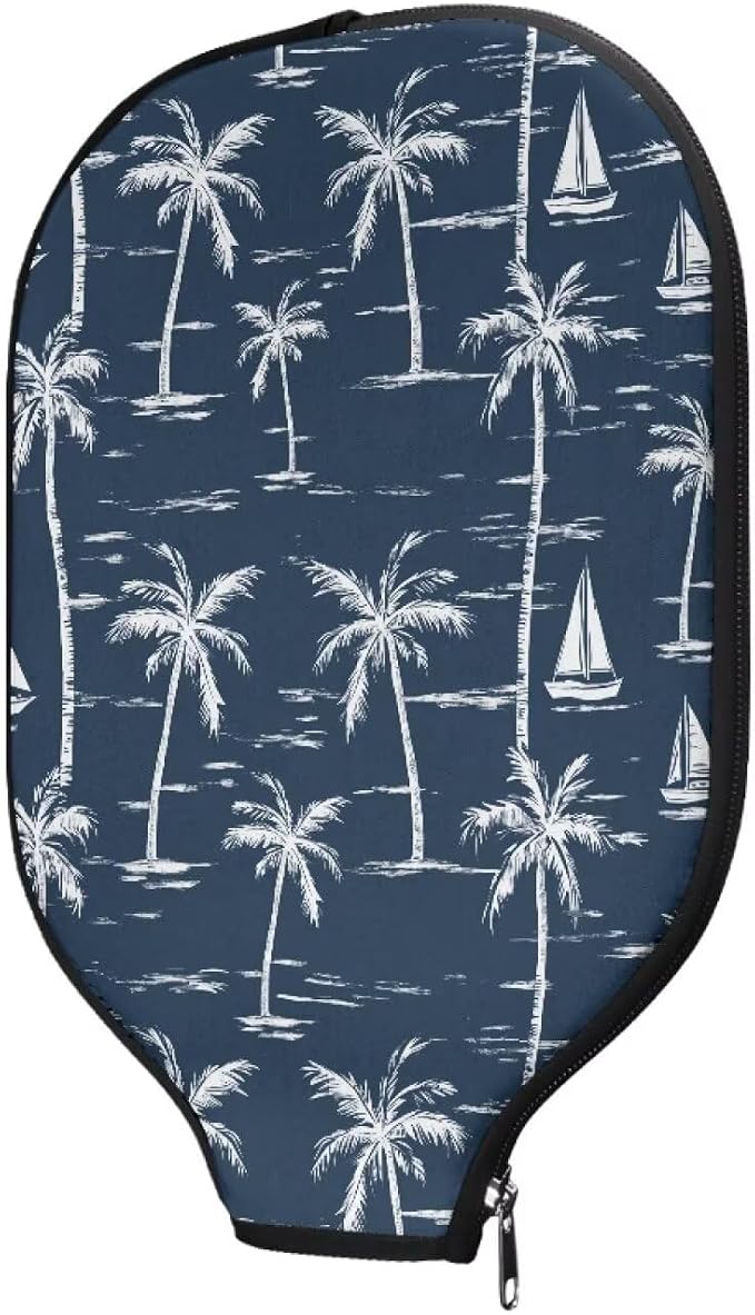 Blue Camo Corgi Pattern Print Pickleball Paddle Covers Only Paddles Holder Sleeve Fits Most Rackets