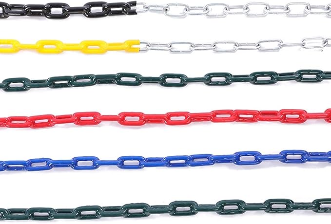 Swing Chains (2) Fully Coated for Swing Set with 4 Free Quick Links Anti-Rust Iron Link Chains Playground Kids Tree Swing Seat Accessories and Replacement Support 660 Lb (Blue)
